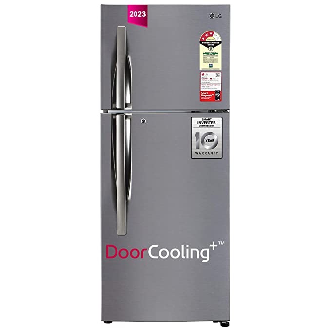 LG 242 L 3 Star Smart Inverter Frost-Free Double Door Refrigerator (GL-I292RPZX, Shiny Steel, Door Cooling+, Gross Volume- 260 L) LG 242 L 3 Star Smart Inverter Frost-Free Double Door Refrigerator (GL-I292RPZX, Shiny Steel, Door Cooling+, Gross Volume- 260 L)